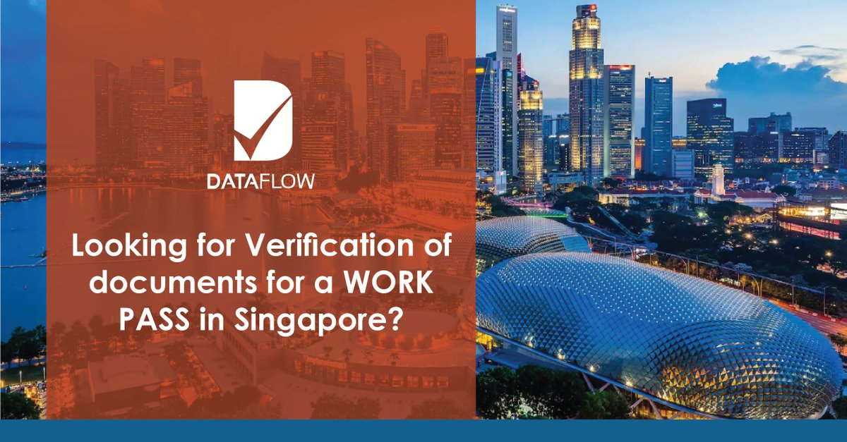 DataFlowGroup's tweet image. Looking for Verification of documents for a “WORK PASS” in Singapore? DataFlow provides  ‘verification solutions’ to the Ministry of Manpower - Singapore, that enables its applicants to obtain a WORK PASS. Click here to start: corp.dataflowgroup.com/verification-s…
#MOM #workpass #verification