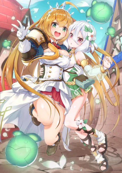 プリコネをまた再開したので過去に描いたコッコロたんとペコリーヌ再投稿 