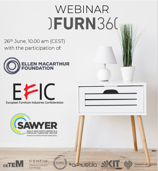 Save the date: Webinar: Economie circulaire dans le secteur de l'ameublement furn360.eu/circular-econo… #furn360 #circulareconomy