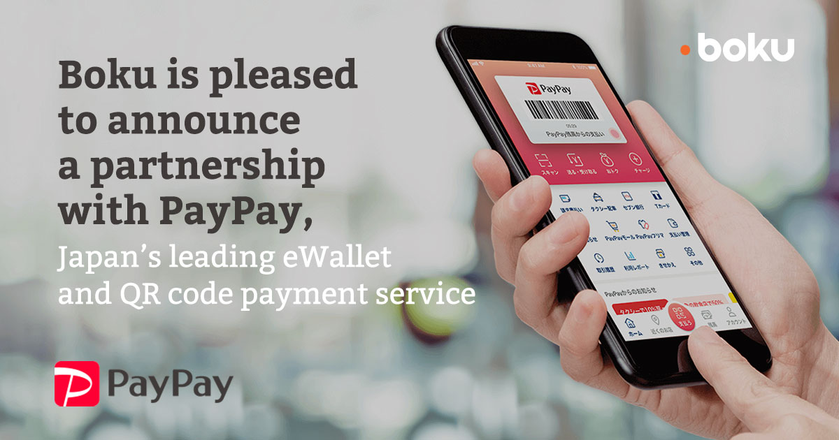 Boku Announces Partnership with Japanese eWallet <a href="/PayPayOfficial/">PayPay株式会社</a>

Read more in this press release - hubs.ly/H0rtwKV0

#payments #mobiletechnology #mobile #japan #ewallets