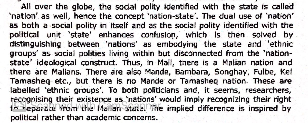 colonial-era borders left several nations within the the country of Mali: Tuareg, Mande, Bambara, Songhay, Fulbe, & more.