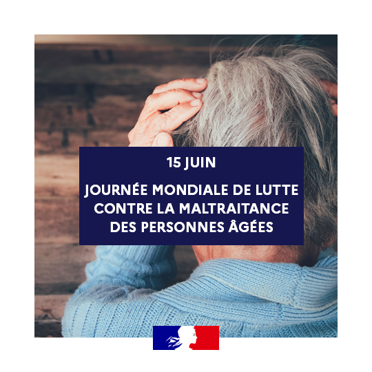 📅Aujourd'hui, c'est la journée mondiale de lutte contre la maltraitance des personnes âgées.
Exploitations matérielles, financières, abus physiques ... Il est possible d'agir 👉 Appelez le 39 77

🔎Retrouvez toutes les info utiles avec <a href="/CNSA_actu/">CNSA</a> : ow.ly/LSle50A5Oda