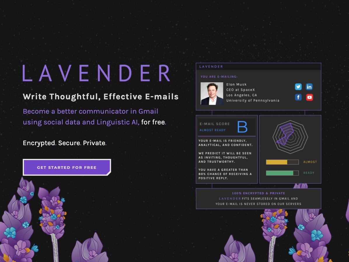 Lavender: Send the perfect e-mail every time

betalist.com/startups/laven…