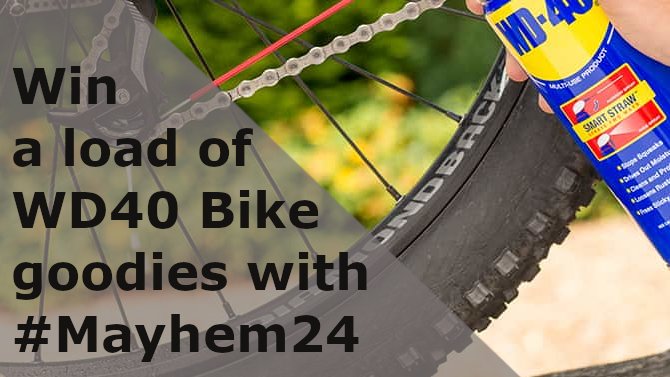 #win a bundle of <a href="/WD40Bike/">WD-40 BIKE</a> goodies &amp; keep your bike in top shape with our #Mayhem24 instagram competition. Post your pics this weekend with #Mayhem24 for your chance to win.

Full details at shorturl.at/gjKRU

#mtb #mountainbike #mtblife #cycling #bike