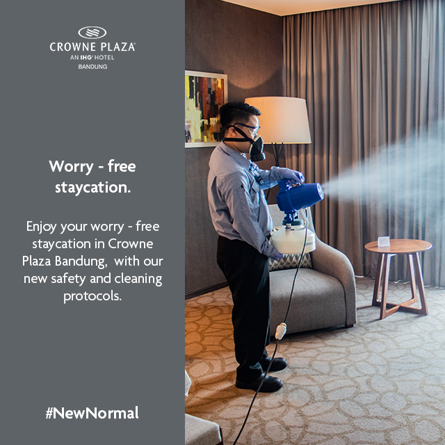 Worry - free staycation. Enjoy your worry - free staycation in Crowne Plaza Bandung. with our new safety and cleaning protocol.
#IHG #IHGINDONESIA #CROWNEPLAZA #CROWNEPLAZABANDUNG #BUSINESSMOSTLY #YOURCROWNEMOMENT #travelbandung #explorebandung #hotelbandung