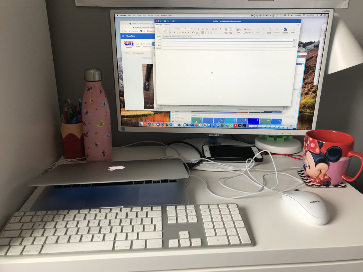 Good morning! As we move into the 13th week of working from home 😳, I’ve finally ditched the sofa and done a deal with my eldest to let me use his bedroom. I’d normally have three screens in the office but even having the second screen at home is a game-changer!!