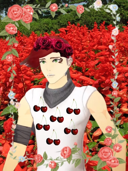 bananasandtuna's tweet photo. some #scarletdavid edits i made for @Snasdio and @lewdnepvasilias. 
i tried using scarlet sage flowers (like @lewdnepvasilias suggested) but i couldn't find any that fit my theme very well. i'll be trying this again! 🍒

tags: #rwby #roosterteeth #aesthetics #edit #teamsssn #sssn https://t.co/VVODI1pIq5