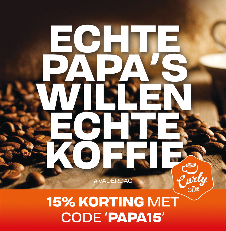 Echte papa's willen echte koffie! Daarom nu 15% korting bij Curly Coffee! - mailchi.mp/e53e4fe505fe/c…