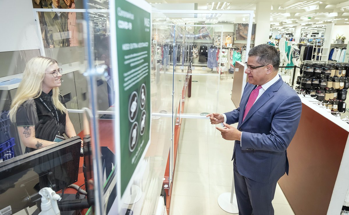 stphotos1's tweet image. A selection of my images from the visit by Secretary of State for Business @AlokSharma_RDG looking at Reading's preparations for re-opening the town centre shops. #rdguk #Rdg @livingreading