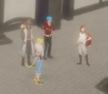 bananasandtuna's tweet photo. look how tiny team sssn looks over here. 
they're so cute, i'm gonna cry. 

tags: #sunwukong #neptunevasilias #scarletdavid #sageayana #rwby #roosterteeth #teamsssn #sssn https://t.co/vh4jgR2xaS