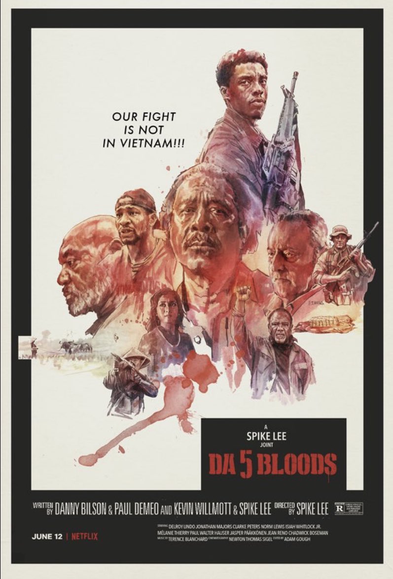 media_ccs's tweet photo. Wow. Look at these posters for @spikelee’s #Da5Bloods ❤️ #Representation #MediaLanguage #TeamMedia I feel a couple of C1SectionA questions forming 👌🏻 https://t.co/OEqybA2NLG