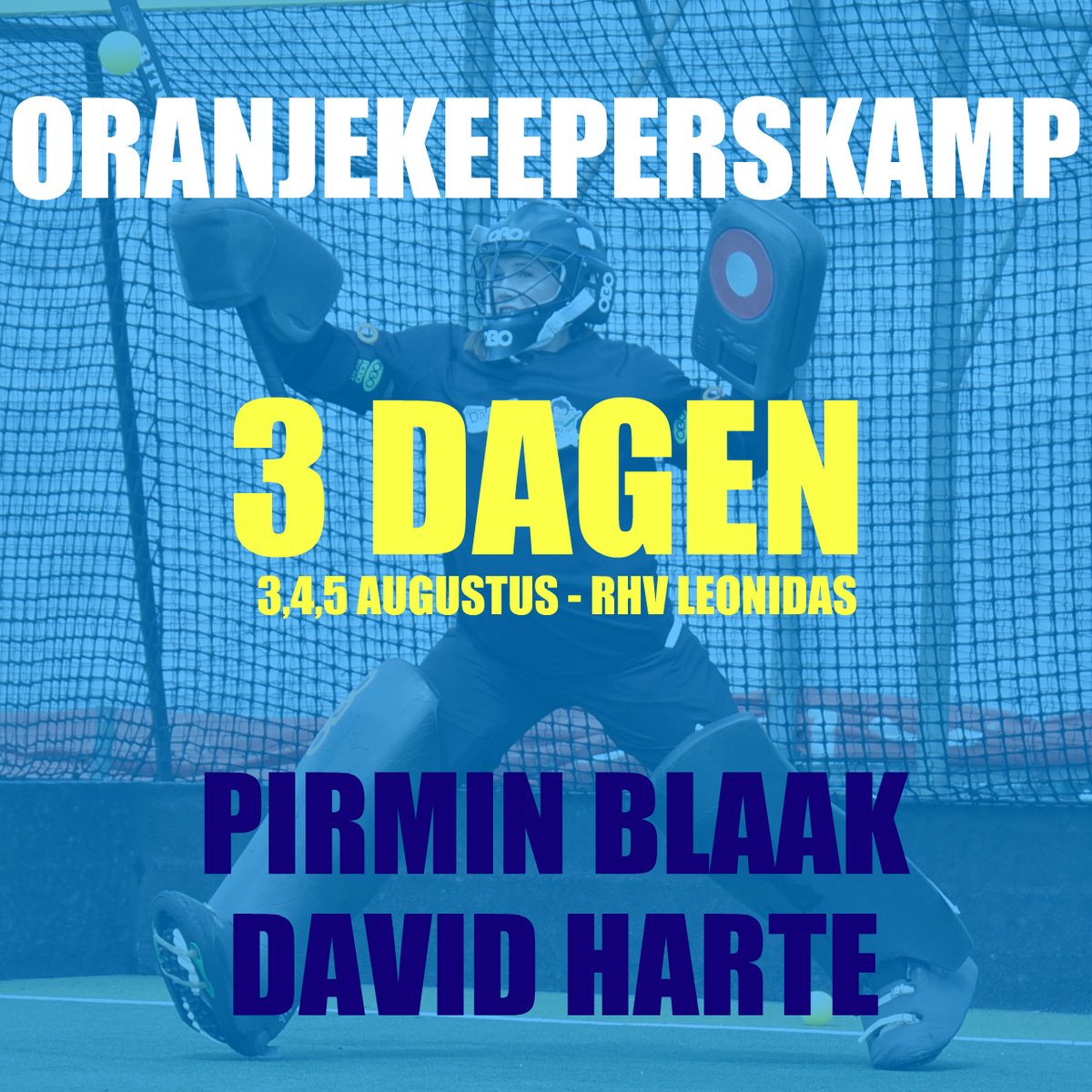 Kom op 3,4,5 augustus naar de speciale zomereditie van het OranjeKeepersKamp met twee van de beste keepers van de wereld: <a href="/daveyharte/">David Harte OLY</a> en <a href="/PirminBlaak/">Pirmin Blaak</a> 
Locatie: <a href="/rhvleonidas/">rhvleonidas</a> in Rotterdam. Inschrijven kan via: forms.gle/kCiyp3bbZD3PhC…