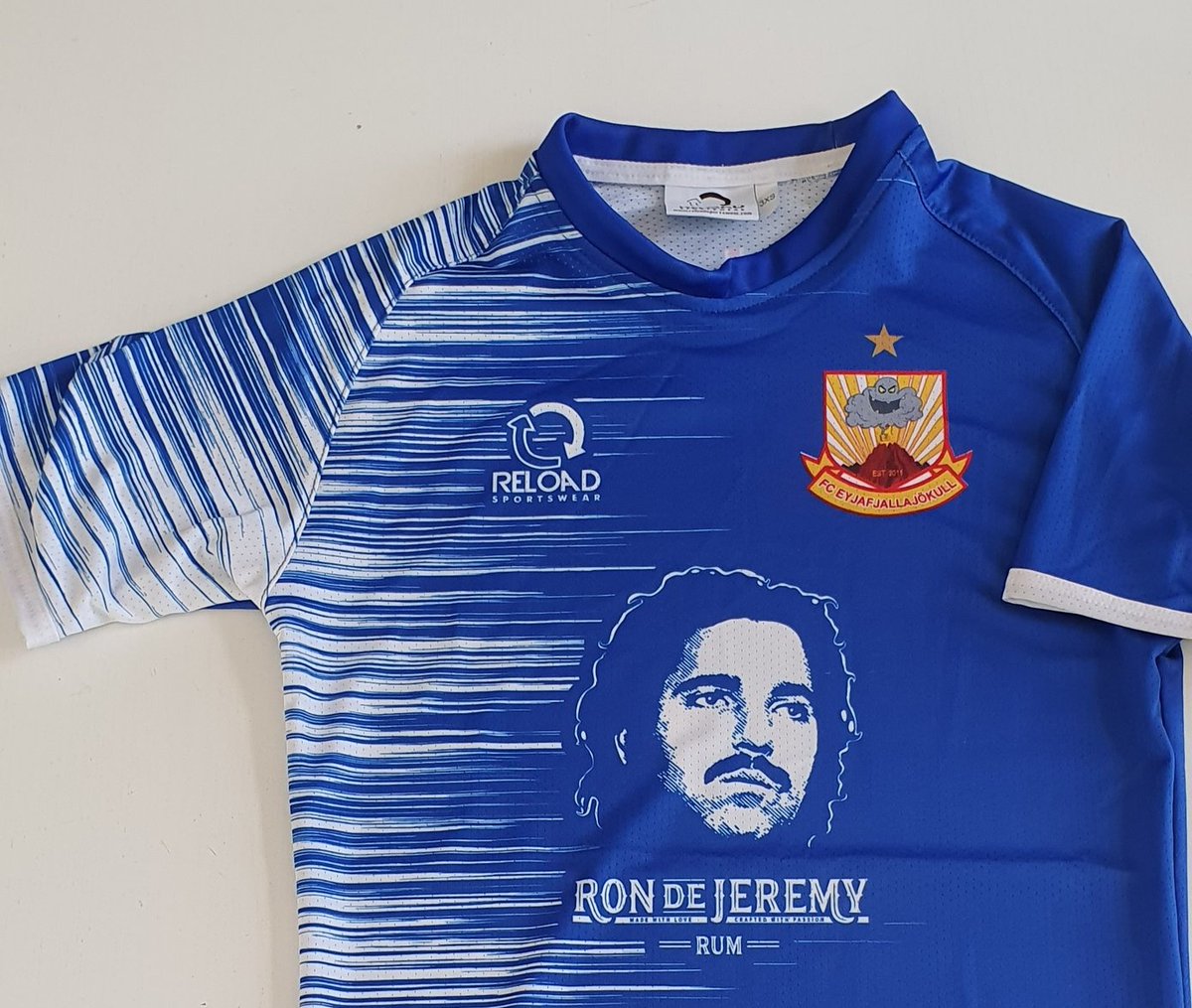 First Google search of the day?

What is Ron de Jeremy Rum, where can we get it and why are they the sponsor of Icelandic amateur club @FCE15?