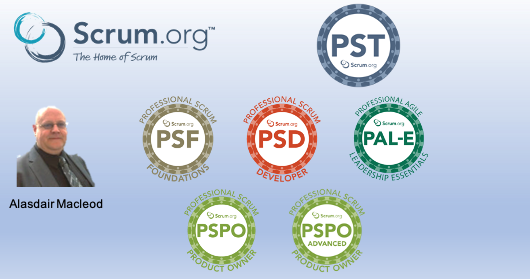 Scrumdotorg's tweet photo. Congrats to Professional Scrum Trainer Alasdair Macleod on earning his license to teach the Professional Scrum Product Owner - Advanced (PSPO-A) training course in addition to the other courses he teaches.  Learn more about Alasdair here:  https://t.co/MD6wpADQpC
@AdaptDev_Ltd https://t.co/7QvEYUdxbJ