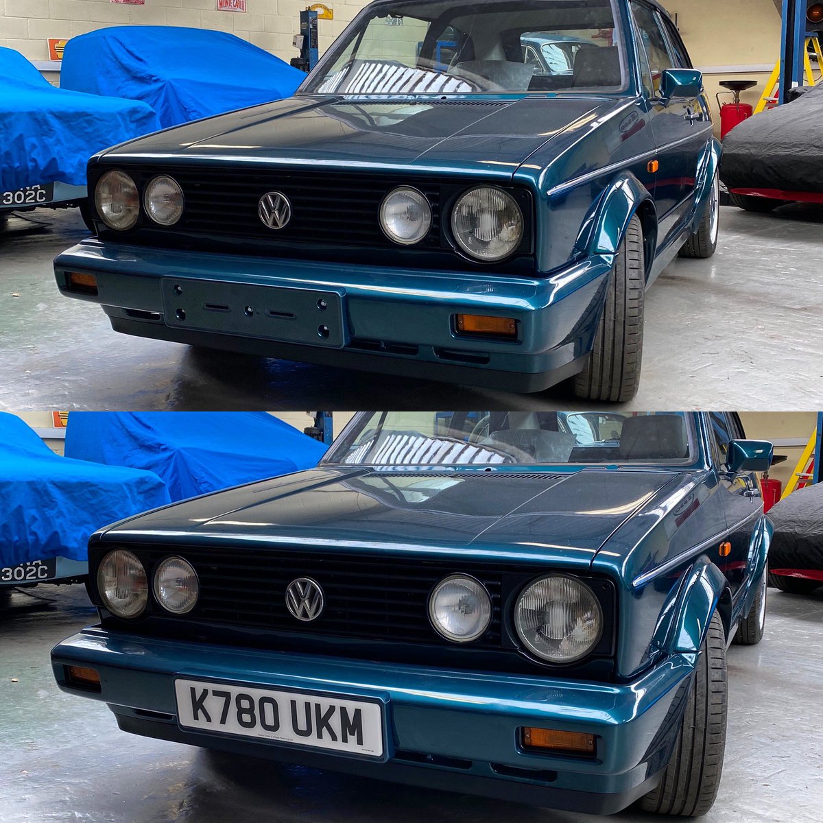 TippersPlates's tweet photo. Final touch after a beautiful respray by The Paint Hub is a correct pre-2001 numberplate #vw #vwgolf #classicplates #retrorides #backtowork #clipper #80scool https://t.co/zhCC5cX2Km