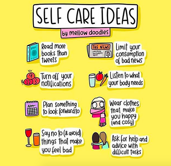 balancedminds's tweet photo. Our tip of the week is to practice self care. What do you love doing that you could make more time for? Thanks to @MellowDoodles for the image #compassion #balancedminds #selfcare #compassionateself #compassionforall #compassionatemind #tipoftheweek https://t.co/MKMrT5KoN6