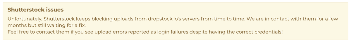 dropstock_io's tweet photo. @CHDigitalMedias I personally disabled my port there ... #BoycottShutterstock 

If other still want to upload to them, it's their free choice. 

Anyways we're often blocked by Shutterstock to sent the files there ... https://t.co/9qaardFyTY