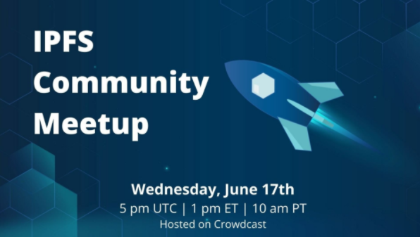 momack28's tweet photo. We're having an @IPFS meetup this Wednesday at 10am PT (the preferred timeslot from our poll)! 

Come join us to learn about the latest js-ipfs &amp; go-ipfs releases, &amp; the recent launch of @microsoft ION: https://t.co/lcGYHE0TLu https://t.co/jR1645SPcH