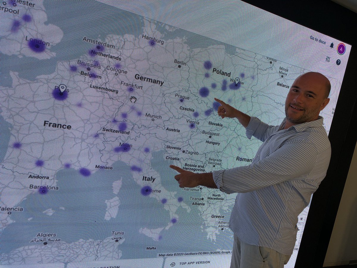 alex_dreyfus's tweet image. Looks better in video, but for the launch of @FCBarcelona $BAR Fan Token I’ll do a livestream with real time map of users buying Barca token! $CHZ x @socios