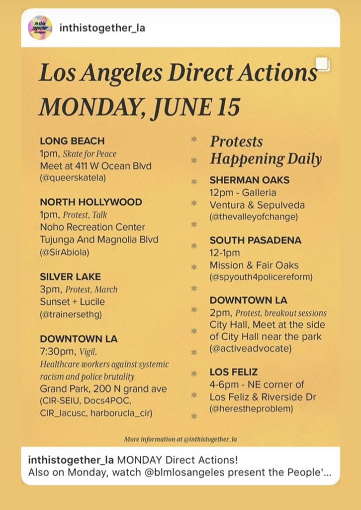 13374NT1F458008's tweet image. Los Angeles direct actions for Monday. #losangeles #LosAngelesProtest #laprotestupdate #directaction