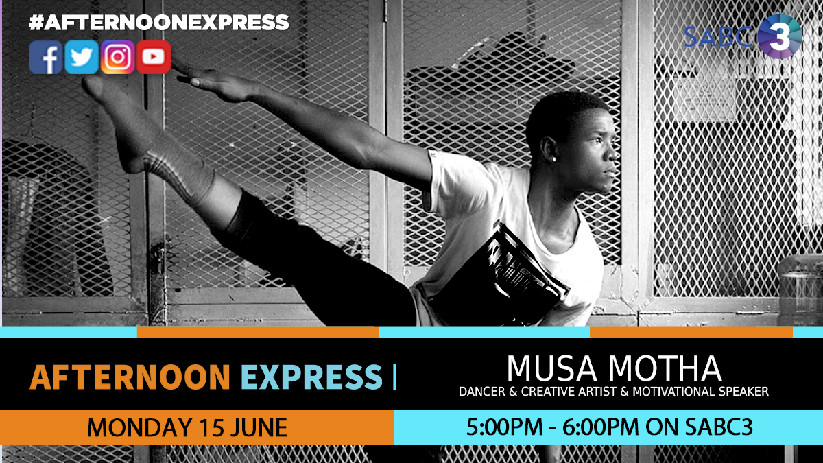Musa Motha's leg was amputated when he was 11-years-old, but that never hindered his dream of dancing professionally. Catch him today on #AfternoonExpress from 5-6pm!