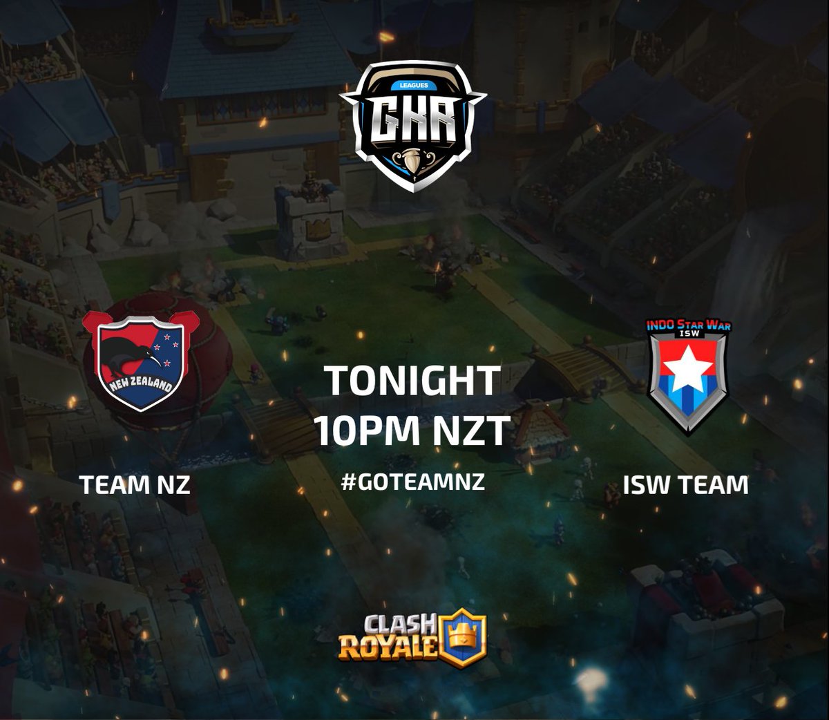 NzClash's tweet photo. We are super excited to be initiating the APAC edition of @GkrLeagues Season 4 against ISW Team tonight! The format is bo3 sets with bo5 games. We wish them all the best of luck!
#goteamnz #teamnzwin #clashroyale #gkrleagues @EsportsRoyaleEN @ClashRoyale https://t.co/pMRaxZOCGC