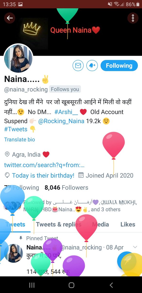mahnoorcuti's tweet photo. #HBDbirthday
@naina_rocking
Happy birthday 🎂🎂🎈🎉
Wishing you a very happy birthday.
May you have many more to come.
Stay blessed
🎁🎂🎉💐 https://t.co/D8dKQ1s2iV