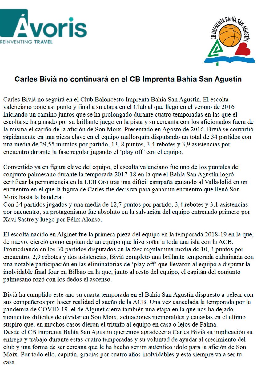 Hoy no es un día más. 
Hoy le decimos adiós a un caballero y a un jugador que es historia en este club. Gràcies Carles. Gracias por cuatro años inolvidables y un sinfín de momentos que están guardados ya en nuestra memoria. Buena suerte capitán. Son Moix siempre será tú casa.