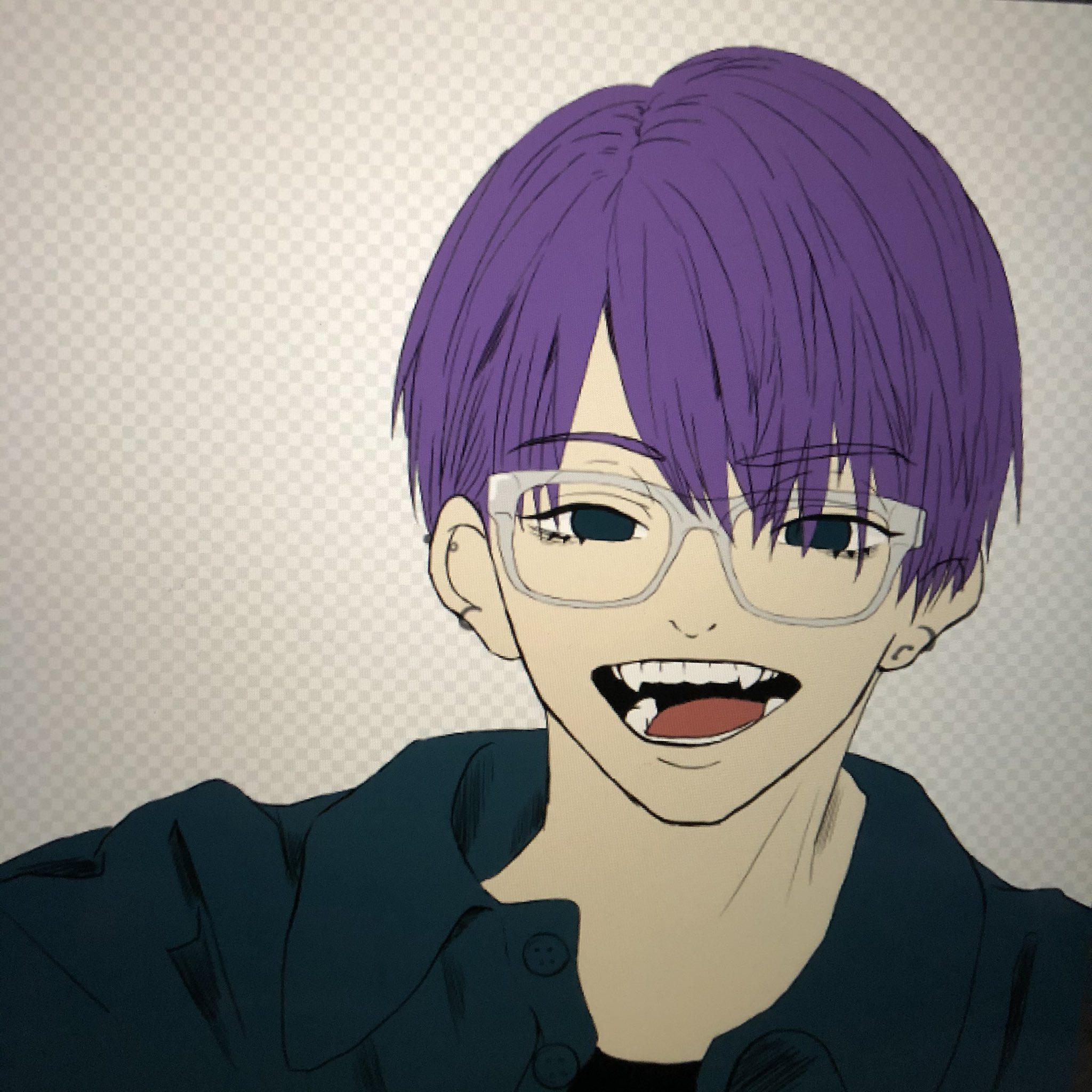 霙 Mizore 完成 ばりかっこいい 何回みても惚れる リップピアスが何ともキュンです イラスト 絵 男の子 キュン リップピアス ピアス ピアス男子 メガネ メガネ男子 紫 T Co Feaiomxfsv Twitter
