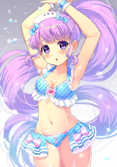 修正・加筆した水着のんちゃんです~~
今の自分的には満足の可愛さになりました!

#らび描き 