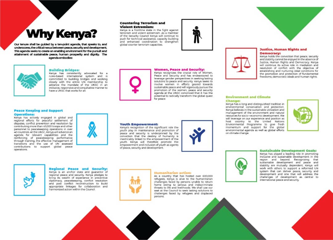 jeroch1's tweet photo. The Reasons why Kenya is ready to serve  #UNSCElections
1.Peace keeping and support operations
2.Regional peace and security
3.Environment and climate change
4.Women, peace and security……. and many more...
#KenyaReadyToServe
#Kenya4UNSC https://t.co/9S5eZESTWO