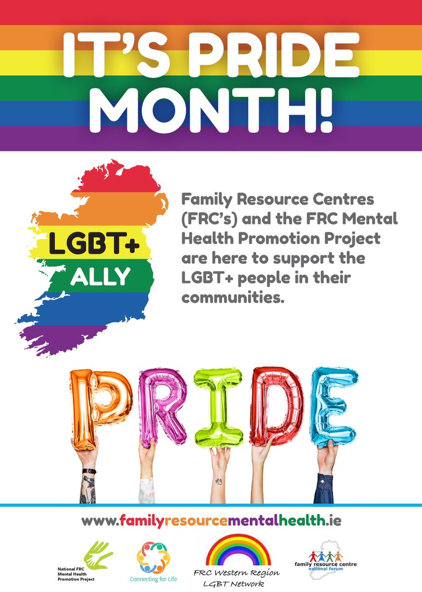 FrcHealth's tweet photo. June is Pride month - Family Resource Centres and @FrcHealth  are here to support the LGBT+ people in their communities https://t.co/JRyQuYlAiK