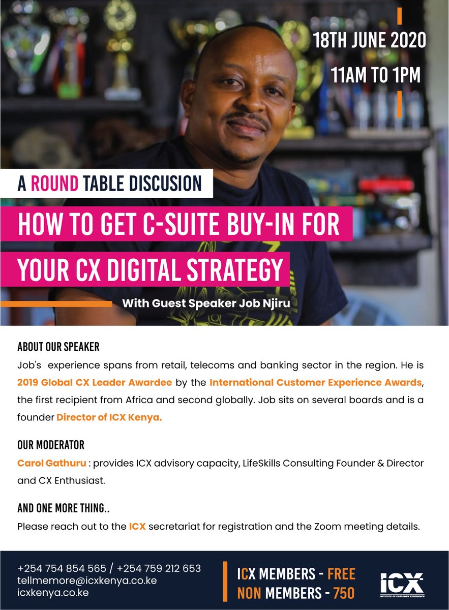 This is a call to all CX professionals to book your calendar and register with us for the June round table discussion this Thursday. Let's collaborate and find success together <a href="/michnjiru/">'The CX Doc' - Micheu Njiru</a> #ChampioningCustomerConvenience