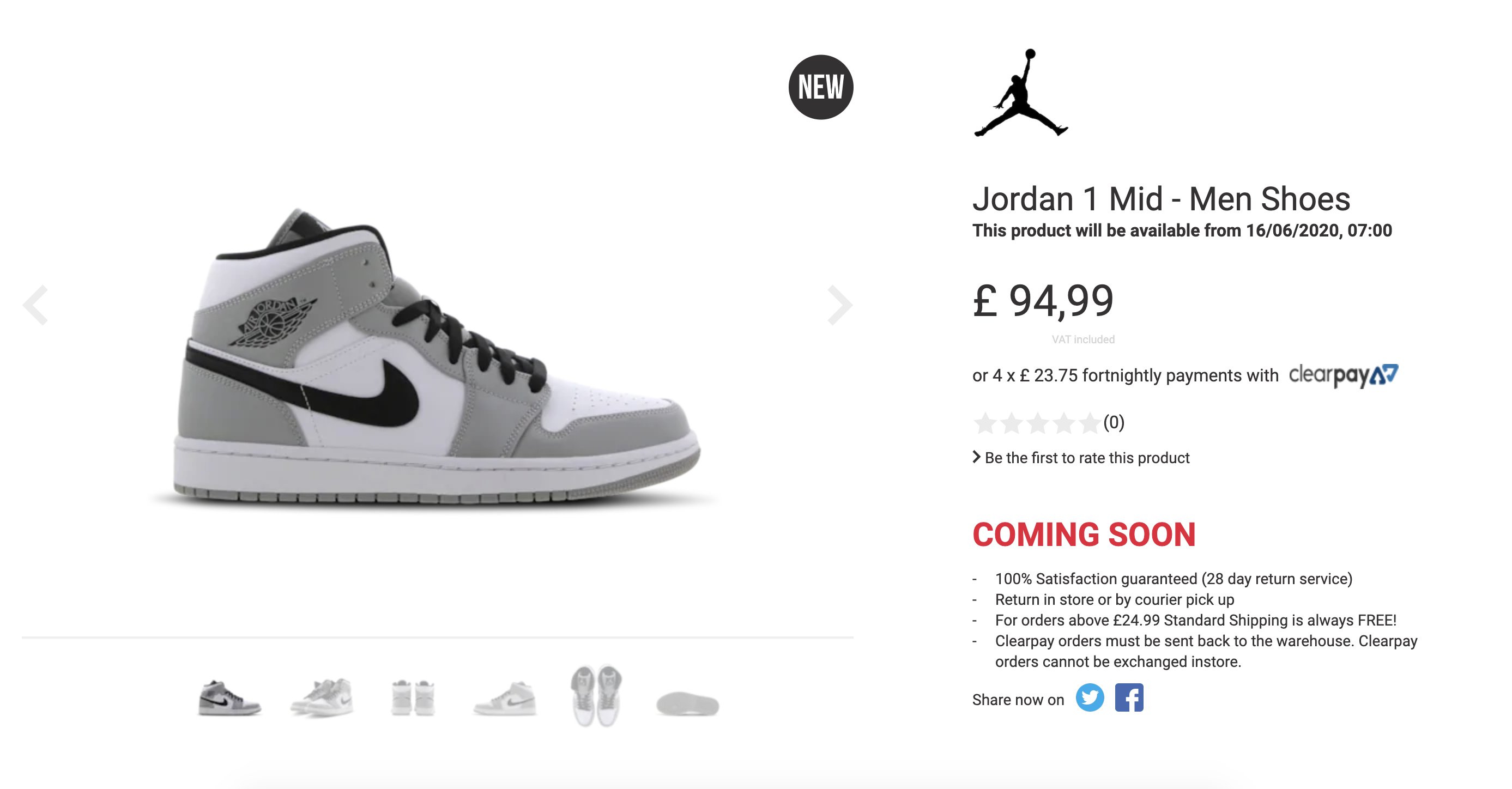 The Sole Restocks on Twitter: "The Jordan 1 Mid Smoke Grey page is BACK at Foot  Locker! ⚡️ Link &gt; https://t.co/4k9HbCzRGP https://t.co/S449Qq1E1y" /  Twitter