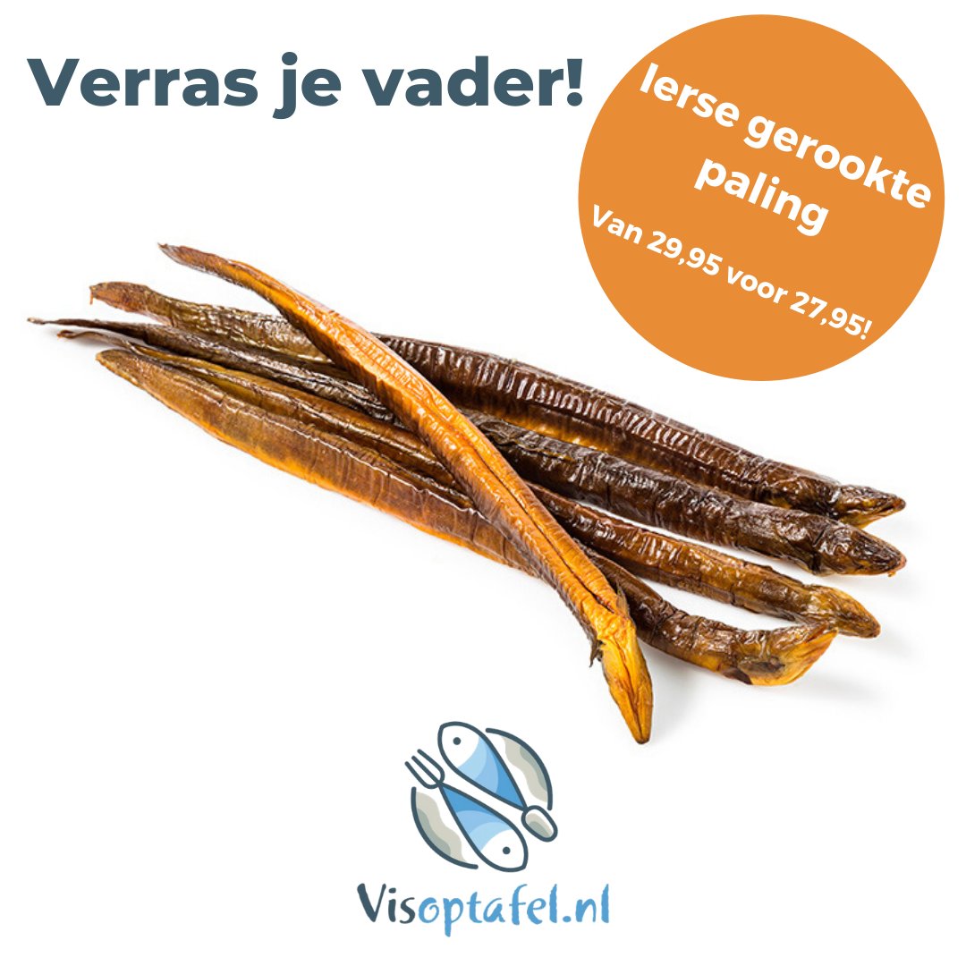 21 juni is het weer #Vaderdag 🎉
Verras je vader of gewoon jezelf met vers gerookte paling van Visoptafel.nl 🐟

Profiteer van scherpe korting op:
👉 Gerookte Ierse paling (500 gram) bit.ly/2AAZLb2 
👉 Gerookte paling filet (100 gram) bit.ly/2B5a7jk