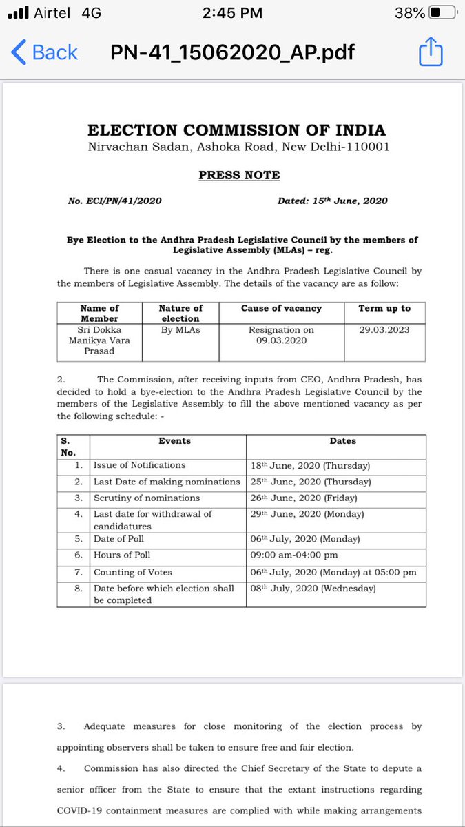 Bharti Jain On Twitter Ec Announces Legislative Council Polls To 9 Seats In Bihar And 1 In Andhra Pradesh