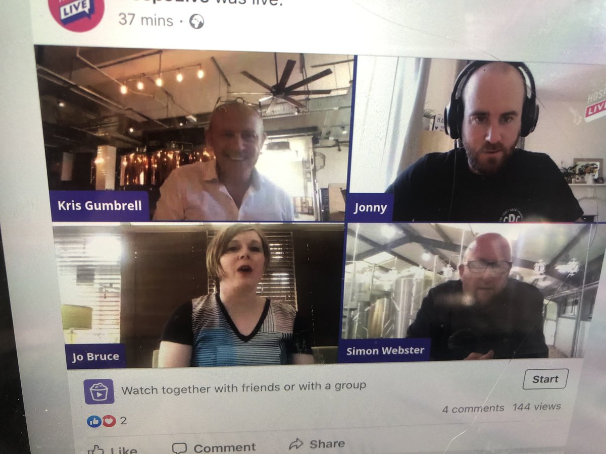 Great talking on Beer Day Britain about beer trends, pub/bar reopening plans and what beers they have been enjoying in lockdown on <a href="/HospoLive/">HospoLive</a> this morning with the amazing <a href="/JonnyGarrett/">Jonny Garrett</a> Simon Webster <a href="/thornbridge/">Thornbridge Brewery</a> and Kris Gumbrell <a href="/BrewhouseUK/">Brewhouse & Kitchen</a> #Cheerstobeer