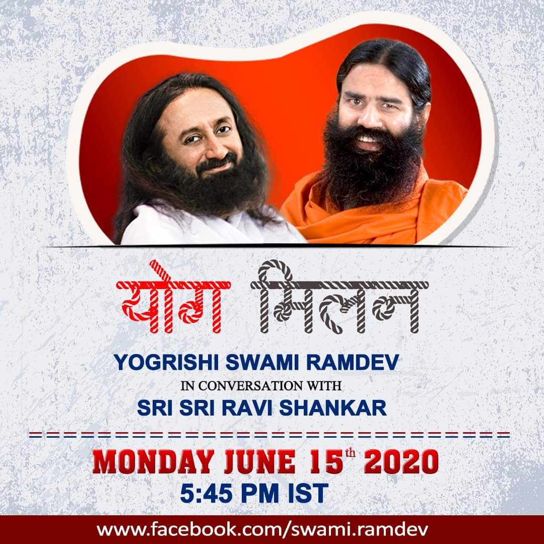 ypkanwrlal's tweet photo. आज 15 June #MondayMotivation
शाम को 5:45 PM पर परम श्रद्धेय स्वामी जी महाराज @yogrishiramdev
और परम श्रद्धेय श्री श्री रविशंकर
@SriSri जी महाराज के फेसबुक पेज पर लाइव LIVE
दो महान विभूतियों के पावन सानिध्य में #ज्ञान_गंगा में आइए करेंगे स्नान #YogaDiscourses
#Spirituality https://t.co/DeIVKspn9R