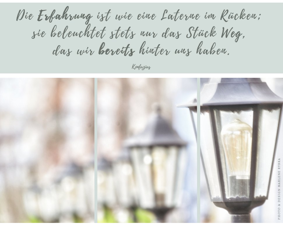 MoodLifeBalance's tweet photo. Die Erfahrung ist wie eine Laterne im Rücken; sie beleuchtet stets nur das Stück Weg, das wir bereits hinter uns haben.
~Konfuzius~
#zitat #weisheit https://t.co/AWg5oNtgmH