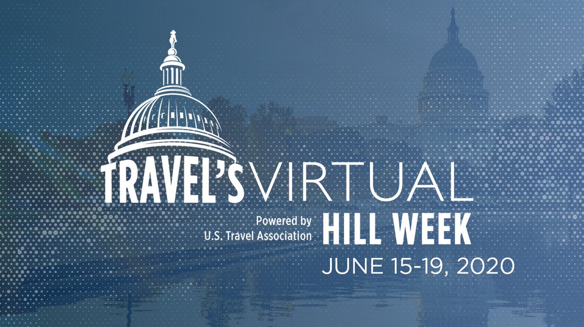USTravelAction's tweet photo. Join hundreds of travel leaders for #VirtualHillWeek starting TODAY where we will urge Congress to #SaveTravel by advancing policy that will provide our industry relief, protection and stimulus. Resources coming soon to help us carry this message forward. https://t.co/dzbauNbXbw