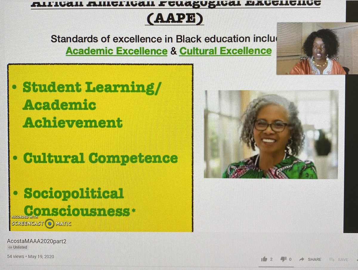 Reflecting on the standards of excellence in Black education. We need to “orchestrate instruction and resources/opportunities that bolster their academic excellence &amp; promote cultural excellence.” Not a new thought but still not systematically happening.  Why not? #AfAmInstitute