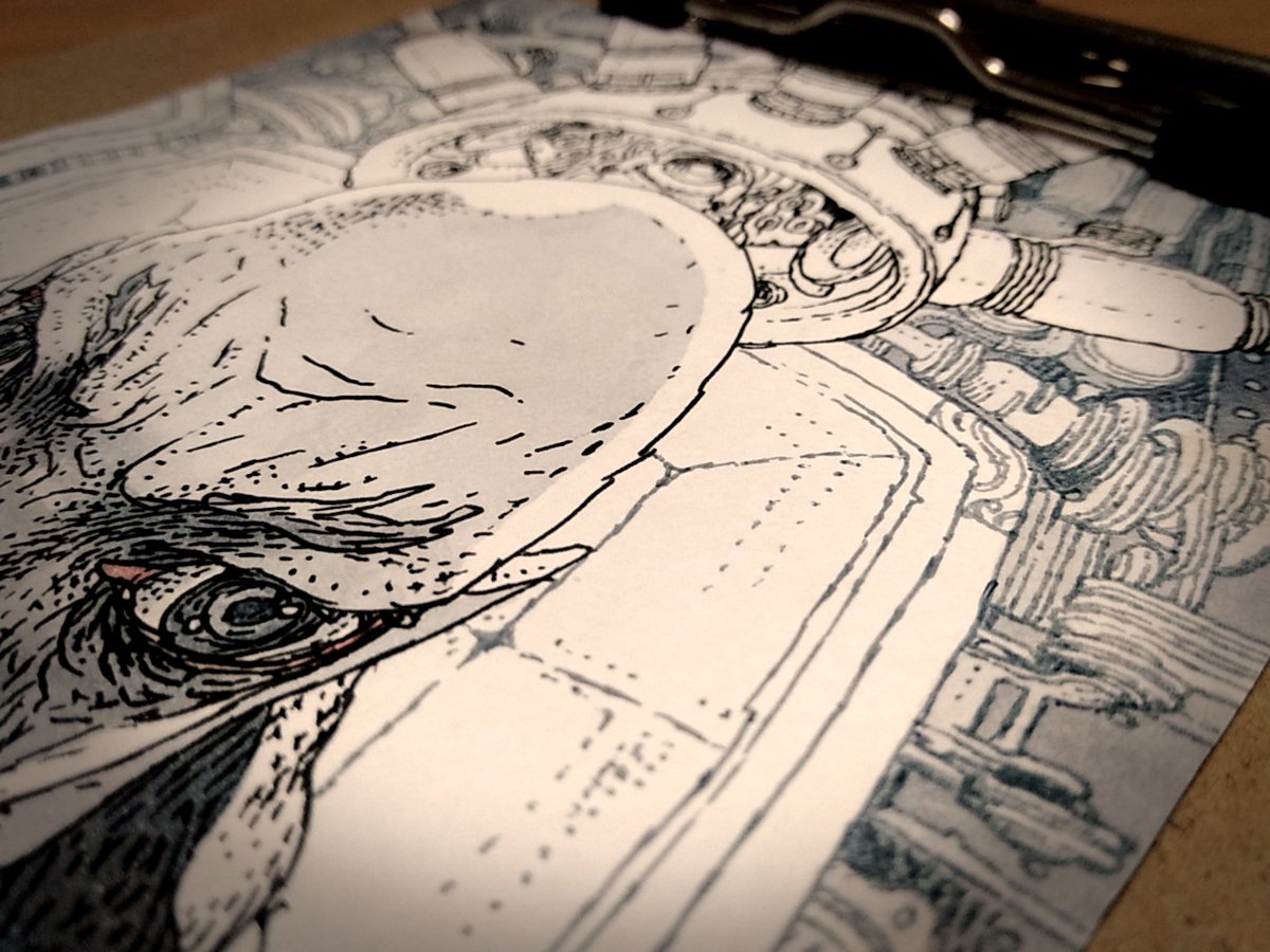 寺田 亨 Toru Terada いつか漫画化してみたい作品 自分なりに描いてみた Zebra Sarasa ボールペン画 アナログ絵 Copic コピー用紙 コピック