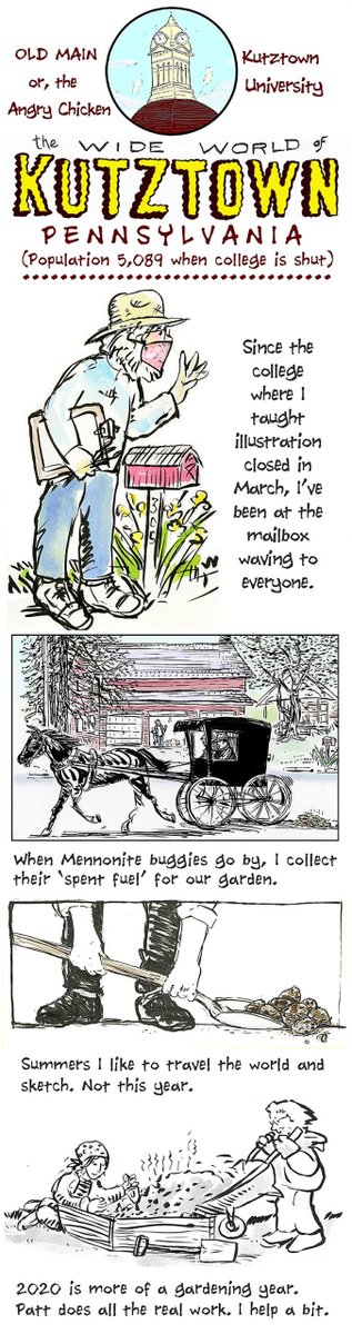 Join Prof. McCloskey on a 5-day pandemic comic around Kutztown! Published on TCJ (The Comic Journey). DAY 1: tcj.com/kevin-mccloske…
#illustration #kucdrocks #kutztown