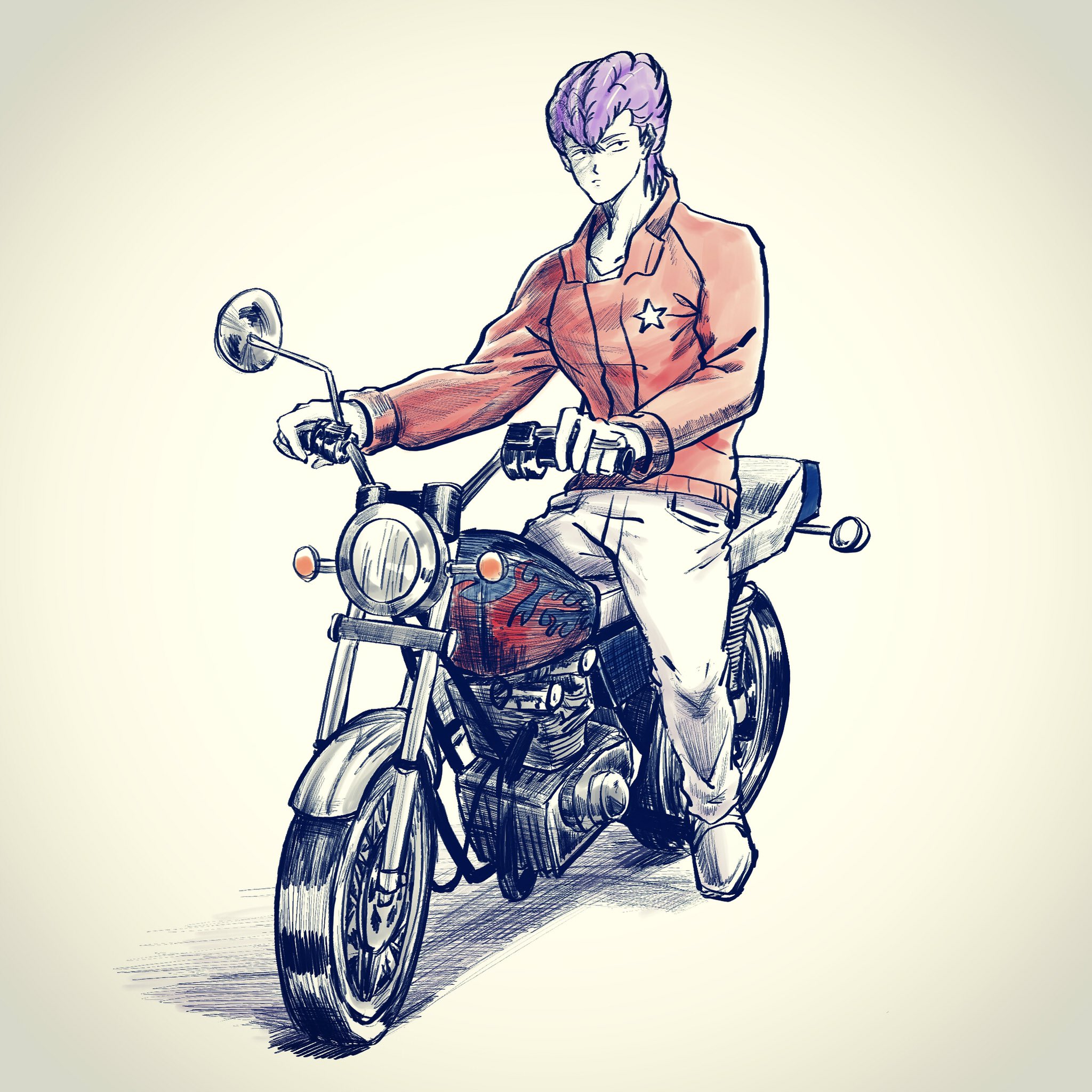 Mevio 湘南爆走族 江口洋助 石川晃 イラスト らくがき 今まで描いたやつのまとめ 何回も言ってるけどgs4001度でもいいから乗ってツーリングしてみたい T Co Klukltmeeq Twitter