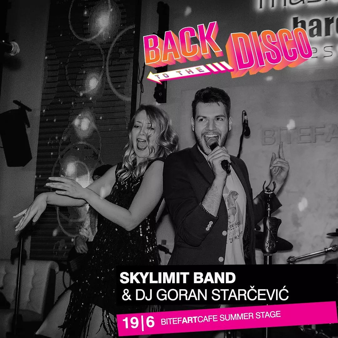BitefArtCafe's tweet photo. Wanna disco? 👯♀️ Skylimit goes DISCO hits LIVE! 👯♀️
Old Disco Vs New Disco
Special guest appearance ✨DJ Goran Starčević
Summer Stage goes Studio 54 🤩 ☎️063594294 & 063594054
📌Summer Stage, Kalemegdan
.
.
#summer2020 #backtodisco #disco https://t.co/qXQBkf7isb