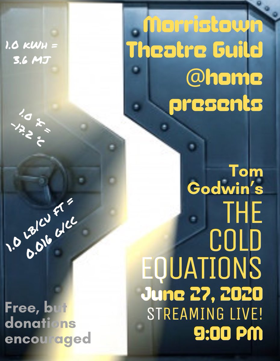 eilyw_ac's tweet photo. Next to livestream! #mystery #drama #suspense #scifi #morristowntheatreguild #mtgathome #thecoldequations
@BuildTheGuild https://t.co/3JPAs76Hg0