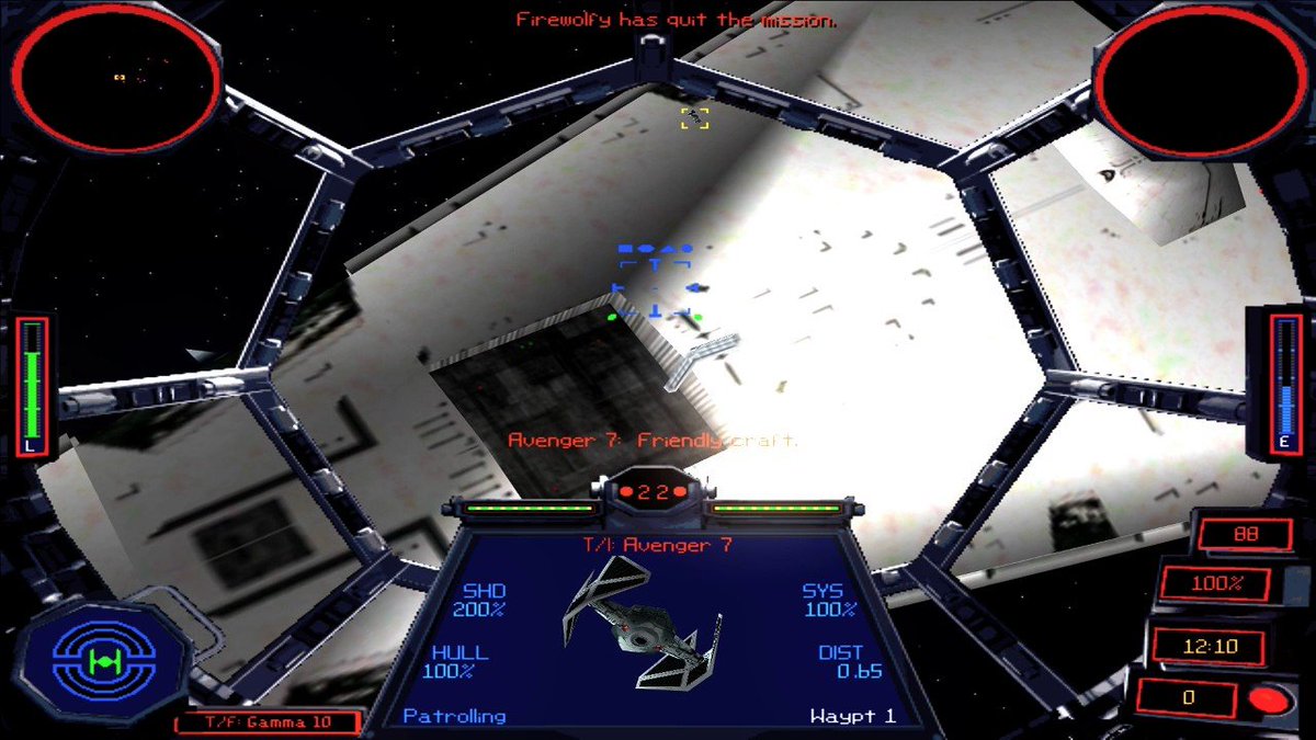 1997Star Wars: X-Wing vs. TIE Fighter (PC) by Totally Games/LucasArts.So far ahead of its time with its multiplayer mode that they then released a campaign.