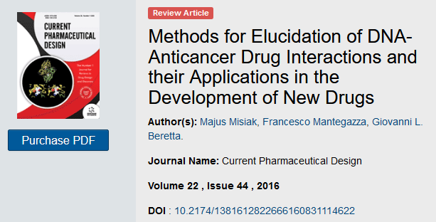 WEBforSCIENCE's tweet photo. Methods for Elucidation of DNA-Anticancer Drug Interactions and Their Applications in the Development of New Drugs. #DimetPhD @UNIMIB @IstTumori https://t.co/oyedprKs7H https://t.co/pxtuNpzQ2A