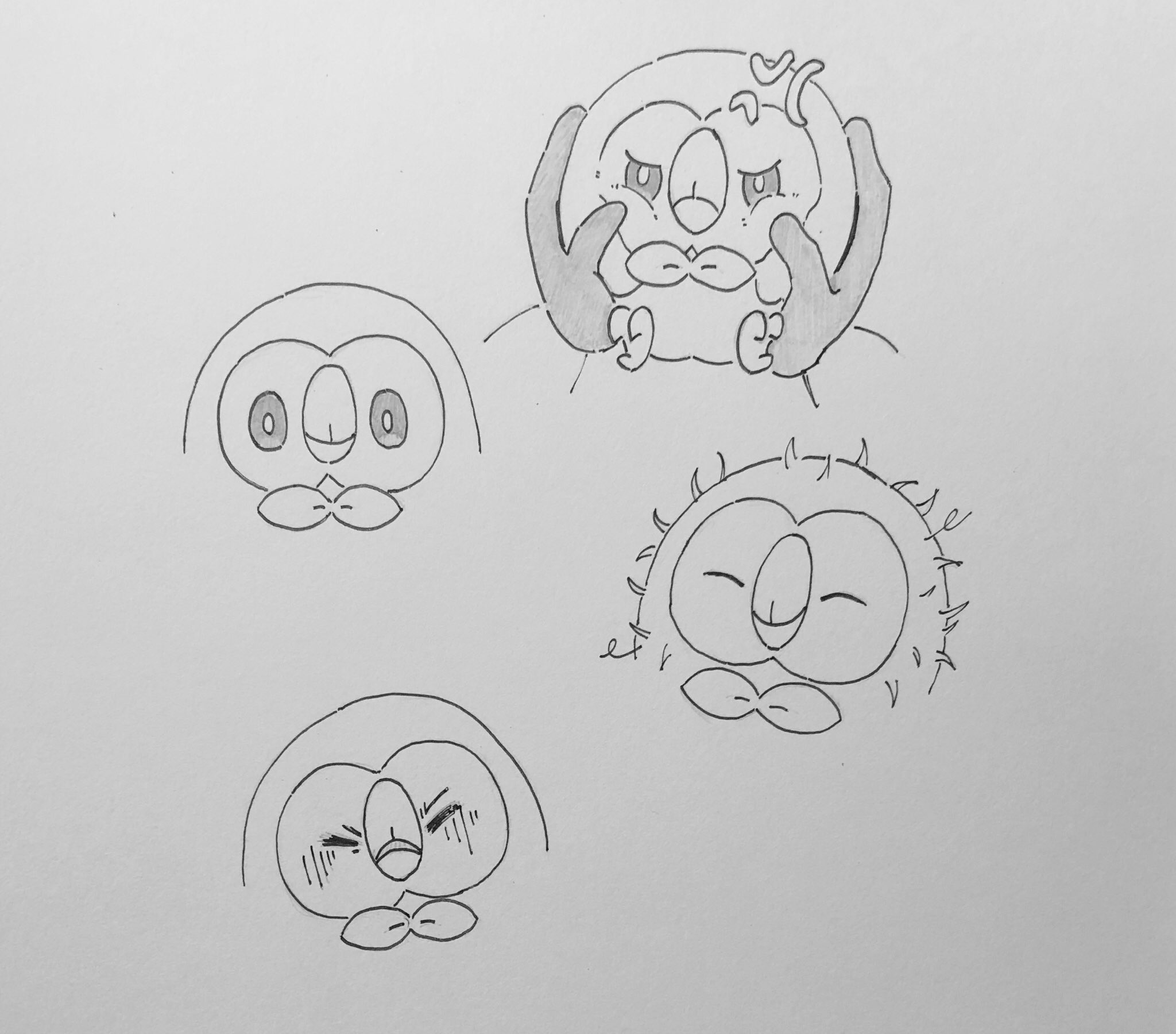 ほしのモクろう 4つのモクロー表情 アニメ模写 と幸せならokですモクロー ほしのモクろう 4つのモクロー表情 アニメ模写 と幸せならokですモクロー