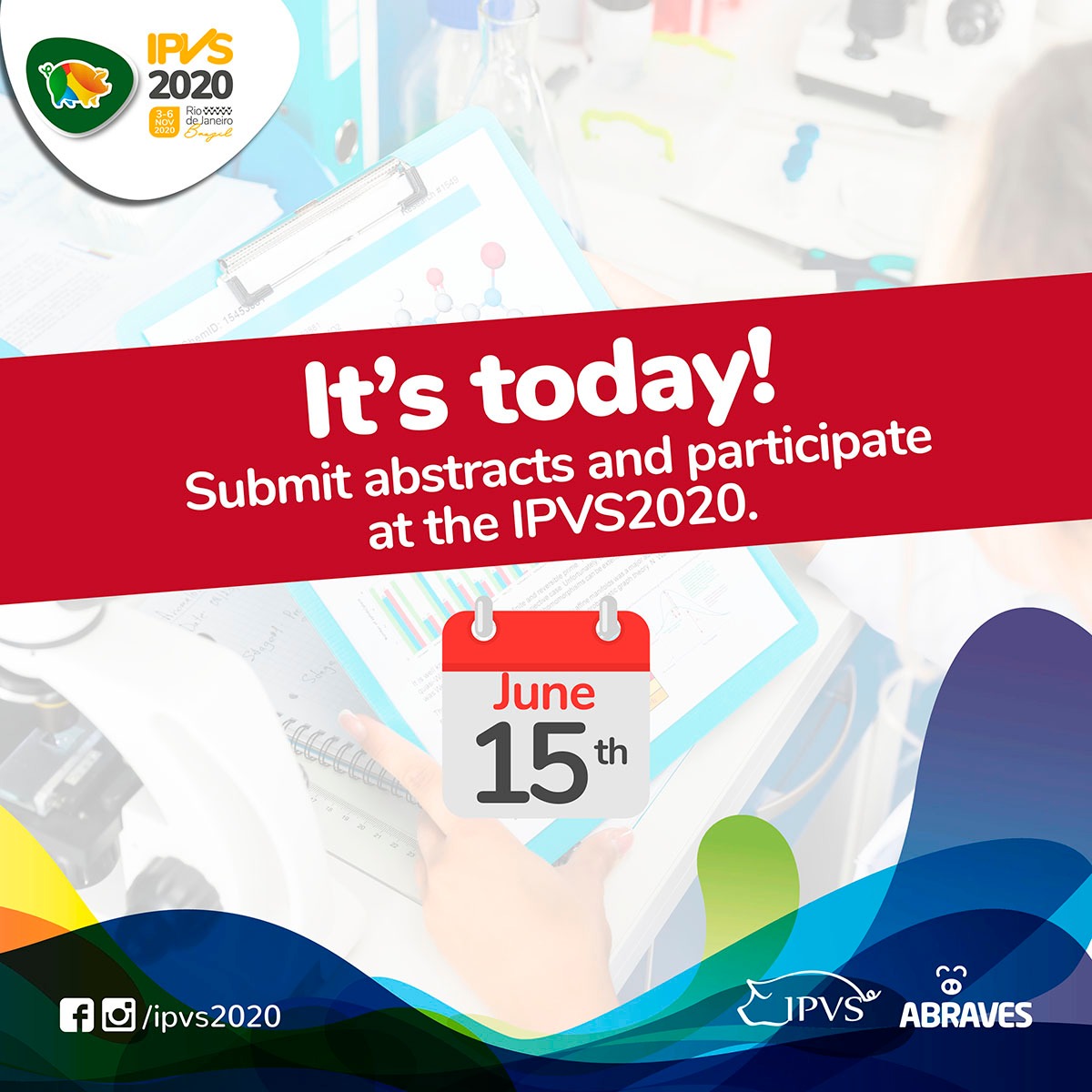 ipvs2022's tweet image. Today is the last day for abstract submission. Do not  miss the opportunity to participate at the IPVS2020 and present your abstract.
Submit it on the website today!